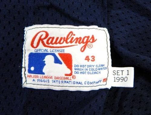 1990 מלאכים בקליפורניה גרג מינטון 38 משחק השתמש בתרגול חבטות חיל הים 9 - משחק משומש גופיות MLB