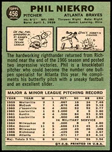 1967 Topps 456 Phil Niekro Atlanta Braves Ex+ Braves