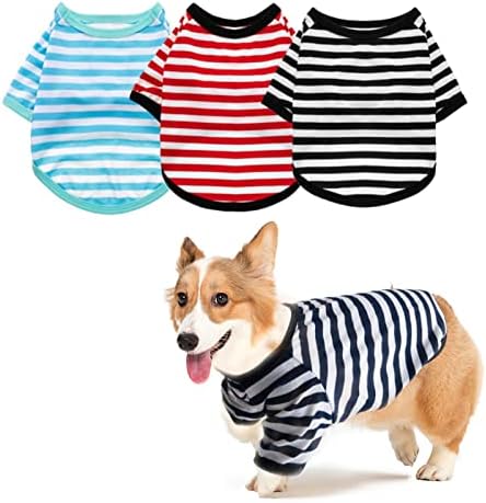 ALI2 3 PCS כלב כלב חולצת טריקו חולצת כלבים בגדי חתול בגדי טריקו נושמים תלבושת תלבוש