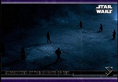 2020 Topps מלחמת הכוכבים עלייה של Skywalker Series 2 סגול 76 מוקף באבירי כרטיס המסחר של רן